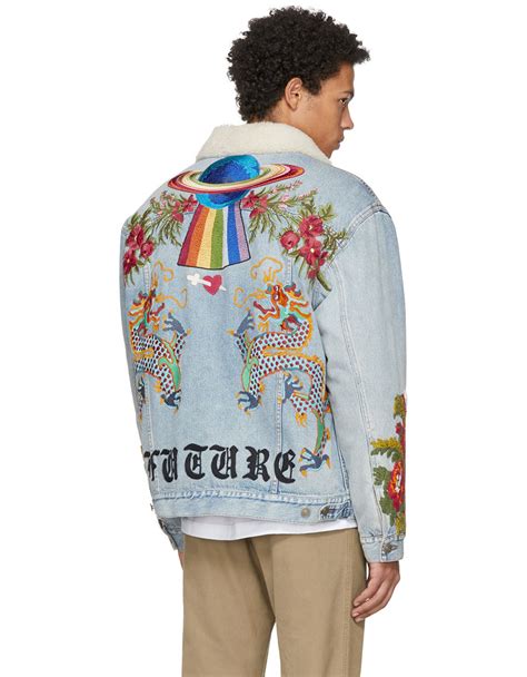 gucci embroidered denim jacket dupe|gucci denim jacket modern.